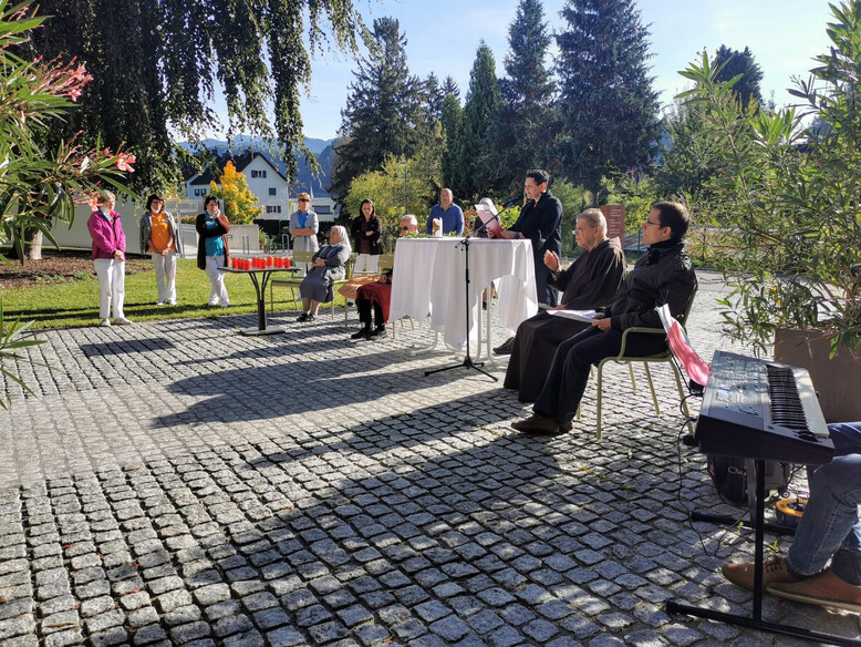 Antoniushaus der Kreuzschwestern in Feldkirch, Vorarlberg, Gedenkfeier Bombenangriff 1943 Antoniushaus der Kreuzschwestern in Feldkirch, Vorarlberg, Gedenkfeier Bombenangriff 1943