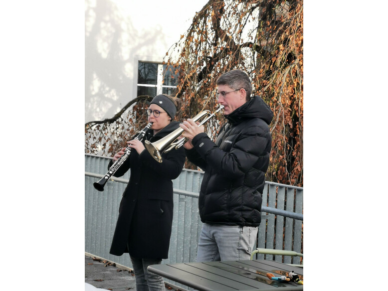Antoniushaus der Kreuzschwestern in Feldkirch, Vorarlberg, Besuch Bläsergruppe